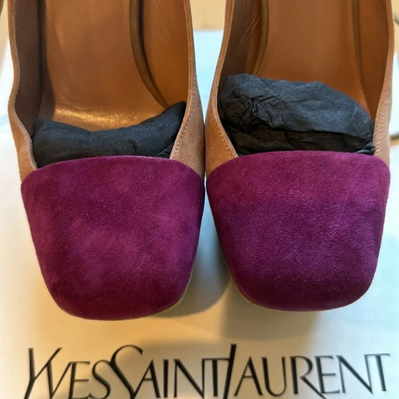 YSL Obsession heels size 36 Suede Multicolor - Picture 6 of 9